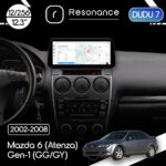 Магнітола Mazda 6 (Atenza) Gen-1 (GG, GY) (2002-2008) DUDU 7 12.3" 2K QLED, 12/256 (Style C)