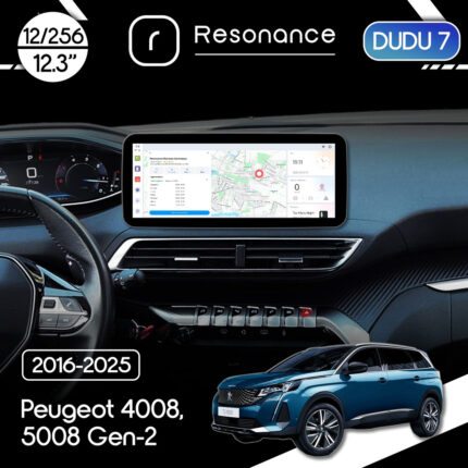 Магнітола Peugeot 4008, 5008 (2016-2025) DUDU 7 12.3" 2K QLED, 12/256 (Style B)