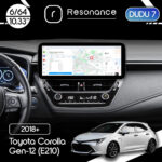 Магнітола Toyota Corolla 12 (E21) (2018-2022) DUDU 7 10.3" 2K QLED, 6/64, 360 (B-Style)