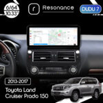 Магнітола Toyota Land Cruiser Prado 150 (2013-2017) DUDU 7 10.3" 2K QLED, 6/64, 360 (B-Style)