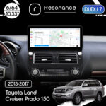 Магнітола Toyota Land Cruiser Prado 150 (2013-2017) DUDU 7 10.3" 2K QLED, 6/64, 360 (A-Style)