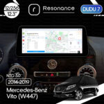Магнітола Mercedes-Benz Vito (W447) (2014-2019) DUDU 7 12.3" 2K QLED, 12/256 (Style C)