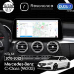Магнітола Mercedes-Benz C/GLC-Class (W205/X253) (2019-2021) [NTG 5.5] DUDU 7 12.3" 2K QLED, 12/256 (Style C)