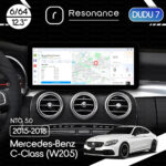 Магнітола Mercedes-Benz C/GLC-Class (W205/X253) (2015-2019) [NTG 5.0] DUDU 7 12.3" 2K QLED, 6/64 (Style B)