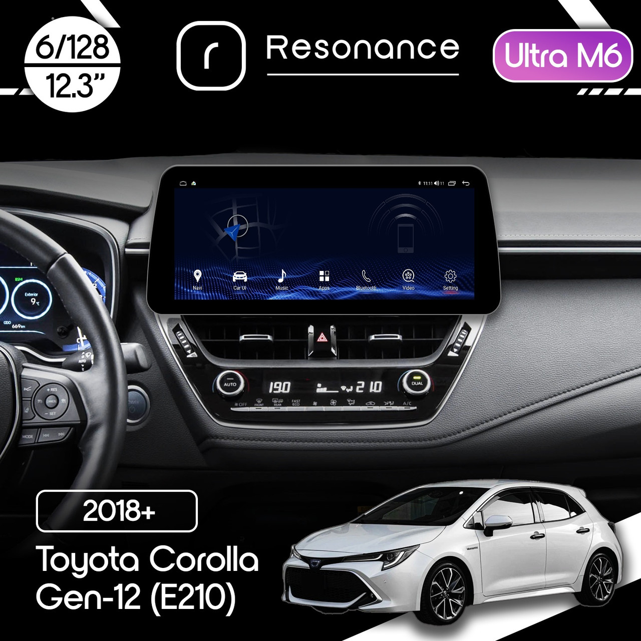 6942482652_magnitola-toyota-corolla Магнітола Toyota Corolla 12 (E210) (2018+) Resonance Ultra M6 (7862) 6/128, 12.3" QLED, 360 (BMW Style) - Зображення 1