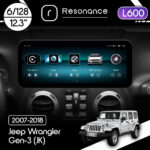 Магнітола Jeep Wrangler 3 (JK) (2007-2018) Resonance L600 6/128 12.3" QLED, 360 (Mercedes-Benz Style)