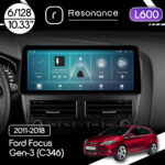 Магнітола Ford Focus Gen-3 (C346) (2011-2018) Resonance L600 6/128 10.33" QLED, 360 (BMW Style)