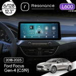 Магнітола Ford Focus Gen-4 (C519) (2018-2025) Resonance L600 6/128 12.3" QLED, 360 (BMW Style)