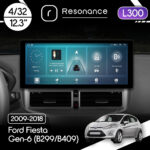 Магнітола Ford Fiesta Gen-6 (B299/B409) (2009-2018) Resonance L300 4/32 12.3" QLED, 360 (Audi Style)