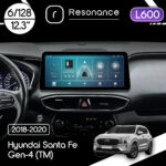 Магнітола Hyundai Santa Fe Gen-4 (TM) (2018-2020) Resonance L600 6/128 12.3" QLED, 360 (BMW Style)