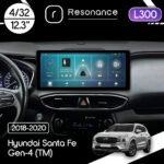 Магнітола Hyundai Santa Fe Gen-4 (TM) (2018-2020) Resonance L300 4/32 12.3" QLED, 360 (Audi Style)