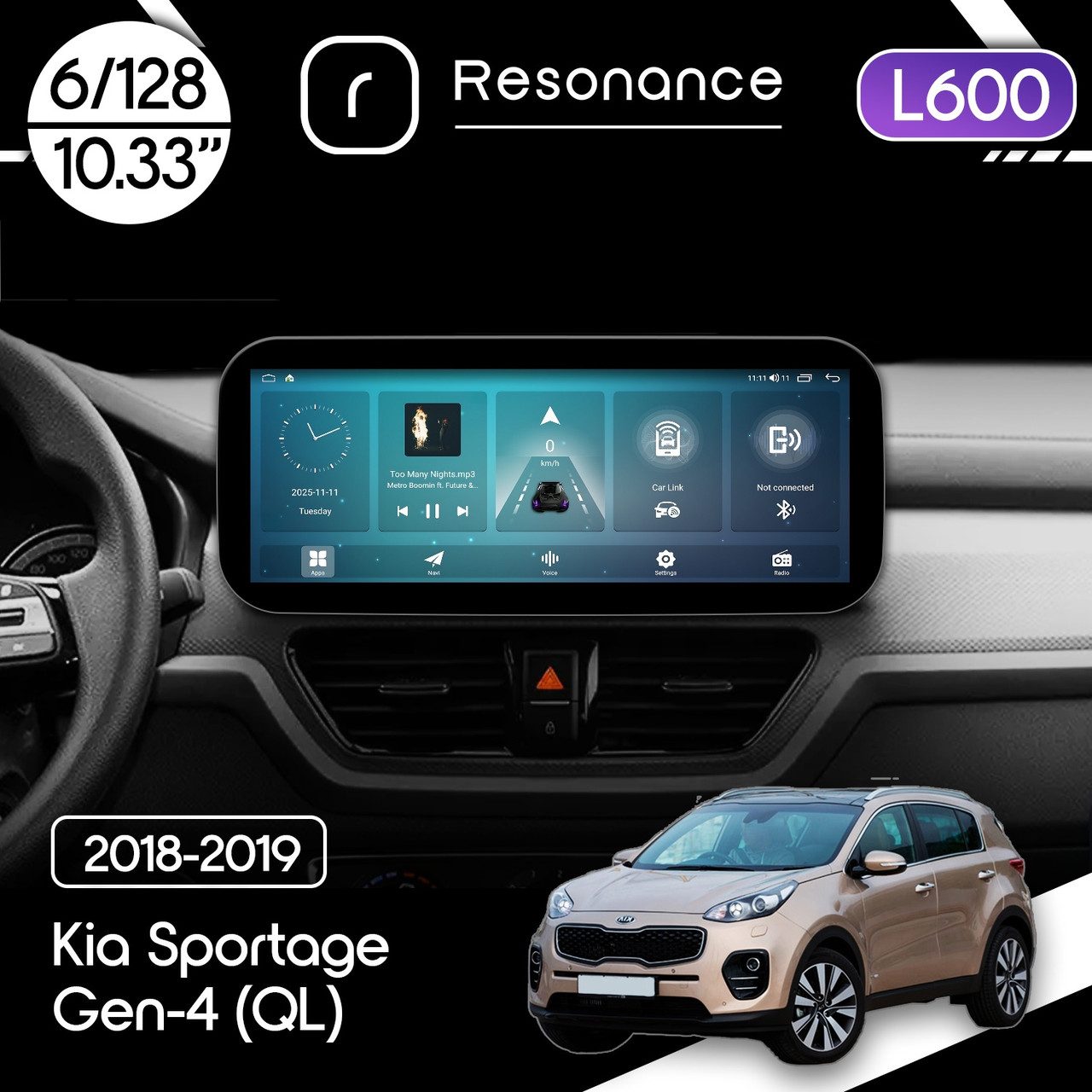 6944594576_magnitola-kia-sportage Магнітола Kia Sportage Gen-4 (QL) (2018-2019) Resonance L600 6/128 10.33" QLED, 360 (Mercedes-Benz Style) - Зображення 1