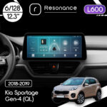 Магнітола Kia Sportage Gen-4 (QL) (2018-2019) Resonance L600 6/128 12.3" QLED, 360 (BMW Style)