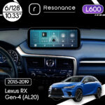 Магнітола Lexus RX Gen-4 (AL20) (2015-2019) [High] Resonance L600 6/128 10.33" QLED, 360 (Mercedes-Benz Style)