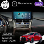 Магнітола Lexus NX Gen-1 (AZ10) (2017-2021) [Touchpad] Resonance L300 4/32 12.3" QLED, 360 (Audi Style)