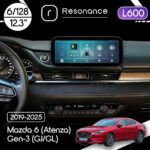 Магнітола Mazda 6 (Atenza) Gen-3 (GJ/GL) (2017-2025) Resonance L600 6/128 12.3" QLED, 360 (Mercedes-Benz Style)