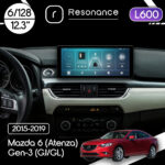 Магнітола Mazda 6 (Atenza) Gen-3 (GJ/GL) (2015-2017) [High] Resonance L600 6/128 12.3" QLED, 360 (Audi Style)