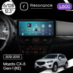 Магнітола Mazda CX-5 Gen-1 (KE) (2012-2015) [Low] Resonance L600 6/128 12.3" QLED, 360 (Audi Style)