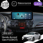 Магнітола Honda Accord Gen-9 (CR/CT) (2012-2017) [Верхня] Resonance L600 6/128 10.33" QLED, 360 (Mercedes-Benz Style)