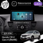 Магнітола Honda CR-V Gen-4 (RM/RE) (2011-2016) Resonance L600 6/128 12.3" QLED, 360 (BMW Style)