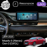 Магнітола Mazda 6 (Atenza) Gen-3 (GJ/GL) (2017-2025) Resonance L600 6/128 10.33" QLED, 360 (Mercedes-Benz Style)