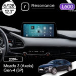 Магнітола Mazda 3 (Axela) Gen-4 (BP) (2019+) Resonance L600 6/128 12.3" QLED, 360 (BMW Style)