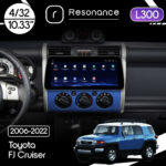 Магнітола Toyota FJ Cruiser (2006-2022) Resonance L300 4/32 10.33" QLED, 360 (BMW Style)