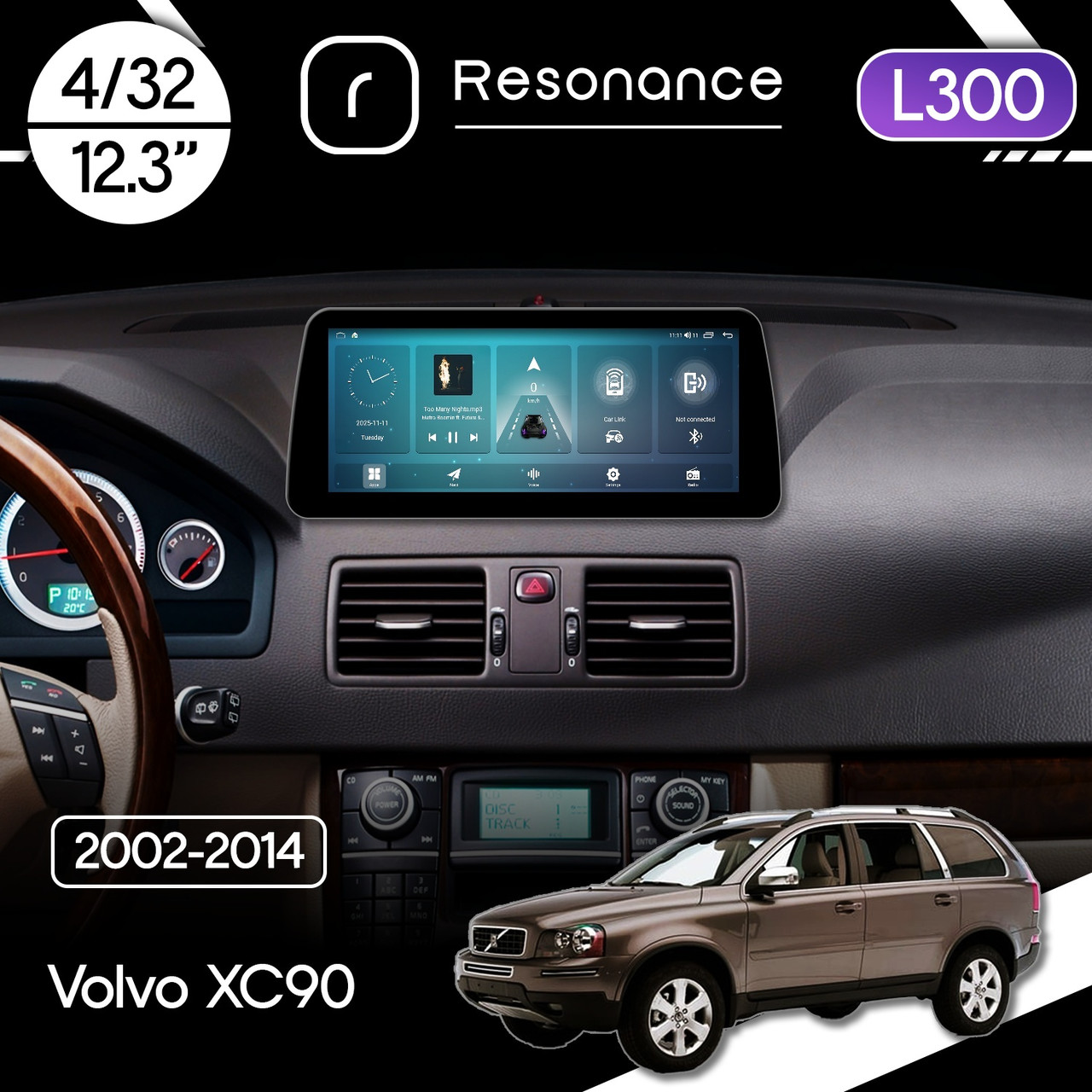 6948539530_magnitola-volvo-xc90 Магнітола Volvo XC90 (2002-2014) Resonance L300 4/32 12.3" QLED, 360 (BMW Style) - Зображення 1