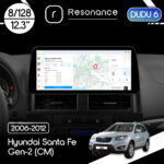 Магнітола Hyundai Santa Fe Gen-2 (CM) (2006-2012) DUDU 6 12.3" 2K QLED, 8/128, 360 (Style C)