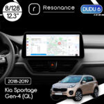 Магнітола Kia Sportage Gen-4 (QL) (2018-2019) DUDU 6 12.3" 2K QLED, 8/128, 360 (Style C)