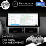 Магнітола Ford Fiesta Gen-6 (B299/B409) (2009-2018) DUDU 6 12.3" 2K QLED, 8/128, 360 (Style C)