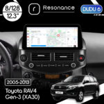 Магнітола Toyota RAV4 3 (XA30) (2005-2013) DUDU 6 12.3" 2K QLED, 8/128, 360 (Style C)