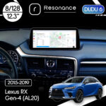 Магнітола Lexus RX Gen-4 (AL20) (2015-2019) [High] DUDU 6 12.3" 2K QLED, 8/128, 360 (Style C)