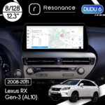 Магнітола Lexus RX Gen-3 (AL10) (2008-2011) [Low] DUDU 6 12.3" 2K QLED, 8/128, 360 (Style C)