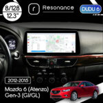 Магнітола Mazda 6 (Atenza) Gen-3 (GJ/GL) (2012-2015) [High] DUDU 6 12.3" 2K QLED, 8/128, 360 (Style C)