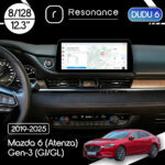 Магнітола Mazda 6 (Atenza) Gen-3 (GJ/GL) (2017-2025) DUDU 6 12.3" 2K QLED, 8/128, 360 (Style C)