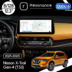 Магнітола Nissan X-Trail 4 (T33) (2021-2025) DUDU 6 12.3" 2K QLED, 8/128, 360 (Style C)