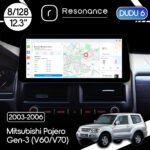 Магнітола Mitsubishi Pajero Gen-3 (V60/V70) (2003-2006) DUDU 6 12.3" 2K QLED, 8/128, 360 (Style C)