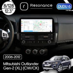 Магнітола Mitsubishi Outlander Gen-2 (XL) (CW/CK) (2006-2012) DUDU 6 12.3" 2K QLED, 8/128, 360 (Style C)