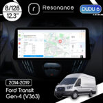 Магнітола Ford Transit Gen-4 (V363) (2014-2019) DUDU 6 12.3" 2K QLED, 8/128, 360 (Style C)