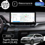 Магнітола Toyota Sienna 4 (XL40) (2020+) DUDU 7 12.3" 2K QLED, 6/64, 360 (Style A)