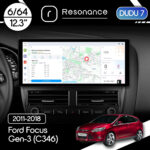 Магнітола Ford Focus Gen-3 (C346) (2011-2018) DUDU 7 12.3" 2K QLED, 6/64, 360 (Style A)