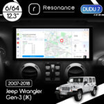 Магнітола Jeep Wrangler 3 (JK) (2007-2018) DUDU 7 12.3" 2K QLED, 6/64, 360 (Style A)