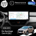 Магнітола Kia Sportage Gen-4 (QL) (2018-2019) DUDU 7 12.3" 2K QLED, 6/64, 360 (Style A)