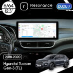 Магнітола Hyundai Tucson Gen-3 (TL) (2018-2020) DUDU 7 12.3" 2K QLED, 6/64, 360 (Style A)