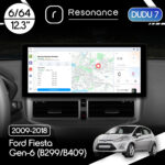 Магнітола Ford Fiesta Gen-6 (B299/B409) (2009-2018) DUDU 7 12.3" 2K QLED, 6/64, 360 (Style A)