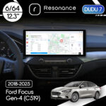 Магнітола Ford Focus Gen-4 (C519) (2018-2025) DUDU 7 12.3" 2K QLED, 6/64, 360 (Style A)