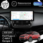 Магнітола Ford Kuga 2, C-MAX 2, Escape 3 (2012-2019) DUDU 7 12.3" 2K QLED, 6/64, 360 (Style A)