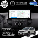 Магнітола Honda CR-V Gen-4 (RM/RE) (2011-2016) DUDU 7 12.3" 2K QLED, 6/64, 360 (Style A)