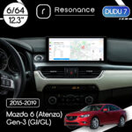 Магнітола Mazda 6 (Atenza) Gen-3 (GJ/GL) (2015-2017) [High] DUDU 7 12.3" 2K QLED, 6/64, 360 (Style A)